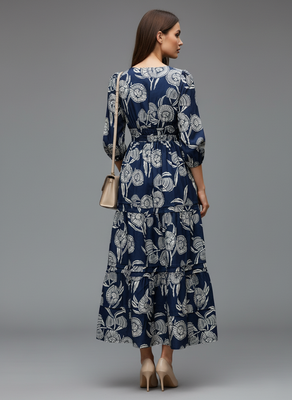 Navy blue color stylish partywear kurta for fashinova girls ceremonial wear 2