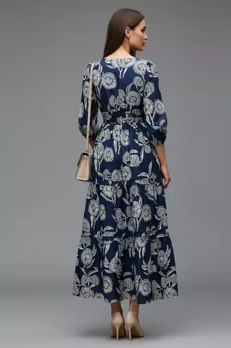 Navy blue color stylish partywear kurta for fashinova girls ceremonial wear