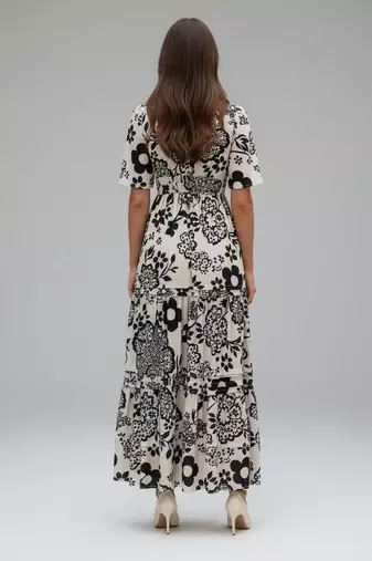 White & black color stylish partywear kurta for fashinova girls ceremonial wear