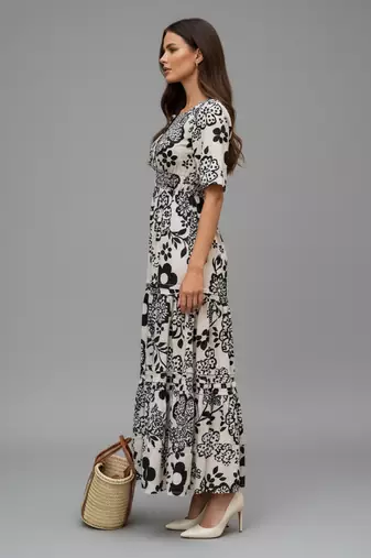 White & black color stylish partywear kurta for fashinova girls ceremonial wear