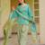 Sea green color cambric cotton fabric elegant readymade suit for trendy girls
