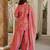 Pink color cambric cotton fabric elegant readymade suit for trendy girls