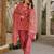 Pink color cambric cotton fabric elegant readymade suit for trendy girls