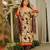 Brown color cambric cotton fabric elegant readymade suit for trendy girls