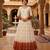 Rust color silver crunchy fabric designer embroidered gown for ethnic party looks