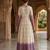 Purple color silver crunchy fabric designer embroidered gown for ethnic party looks