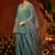 Rama color chanderi silk fabric designer ceremonial salwar suit for girlie party looks