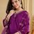 Purple color viscose rayon fabric designer ceremonial salwar suit for girlie party looks