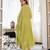 Green color chanderi fabric designer ceremonial salwar suit for girlie party looks