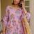 Pink color designer cotton silk fabric designer printed readymade suit