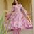 Pink color designer cotton silk fabric designer printed readymade suit