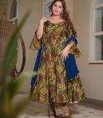 Multy color designer cotton silk fabric designer printed readymade suit