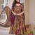Brown color designer cotton silk fabric designer printed readymade suit