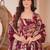 Maroon color designer cotton silk fabric designer printed readymade suit