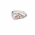 Pearl finger ring with silver-tone filigree band, adjustable