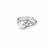 Pearl finger ring with filigree silver band, adjustable