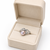 Pearl finger ring with crystal accents, adjustable, silver-tone