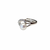 Pearl finger ring with cz accents, silver-tone, adjustable ring