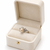 Pearl finger ring with cz accents, silver-tone, adjustable