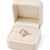 Pearl finger ring with cz accents, silver-tone, adjustable