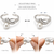Pearl finger ring with cz stones, silver-tone, adjustable