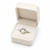 Pearl finger ring with cz heart accents, silver-tone, adjustable
