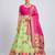 Green Readymade Silk Blend Banarasi Lehenga Choli Set with Dupatta