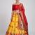 Mustard Readymade Silk Blend Banarasi Lehenga Choli Set with Dupatta