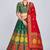 Green Readymade Silk Blend Banarasi Lehenga Choli Set with Dupatta