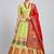 Green Readymade Silk Blend Banarasi Lehenga Choli Set with Dupatta