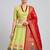 Green Readymade Silk Blend Banarasi Lehenga Choli Set with Dupatta