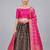 Black Readymade Silk Blend Banarasi Lehenga Choli Set with Dupatta