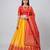 Yellow Readymade Silk Blend Banarasi Lehenga Choli Set with Dupatta