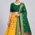 Yellow Readymade Silk Blend Banarasi Lehenga Choli Set with Dupatta