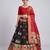 Black Readymade Silk Blend Banarasi Lehenga Choli Set with Dupatta