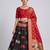 Black Readymade Silk Blend Banarasi Lehenga Choli Set with Dupatta
