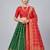 Green Readymade Silk Blend Banarasi Lehenga Choli Set with Dupatta