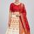 Cream Readymade Silk Blend Banarasi Lehenga Choli Set with Dupatta