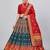 Teal Blue Readymade Silk Blend Banarasi Lehenga Choli Set with Dupatta
