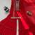 Red faux georgette sharara suit set with sequins work dupatta