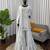 Grey faux georgette sharara suit set with sequins work dupatta