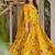 Mustard rayon digital print anarkali gown with georgette dupatta