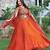 Orange Pure Fendy Silk Embroidered Wedding Lehenga Choli with Dupatta