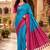 Bule color designer wevon jacquard designer crepe fabric traditional rich saree