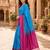 Bule color designer wevon jacquard designer crepe fabric traditional rich saree