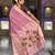 Pink color cotton silk fabric rich wevon meenakari designer ceremonial saree