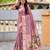 Pink color cotton silk fabric rich wevon meenakari designer ceremonial saree