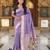 Lavender color cotton silk fabric rich wevon meenakari designer ceremonial saree