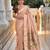 Peach color cotton silk fabric rich wevon meenakari designer ceremonial saree