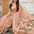 Peach color cotton silk fabric rich wevon meenakari designer ceremonial saree
